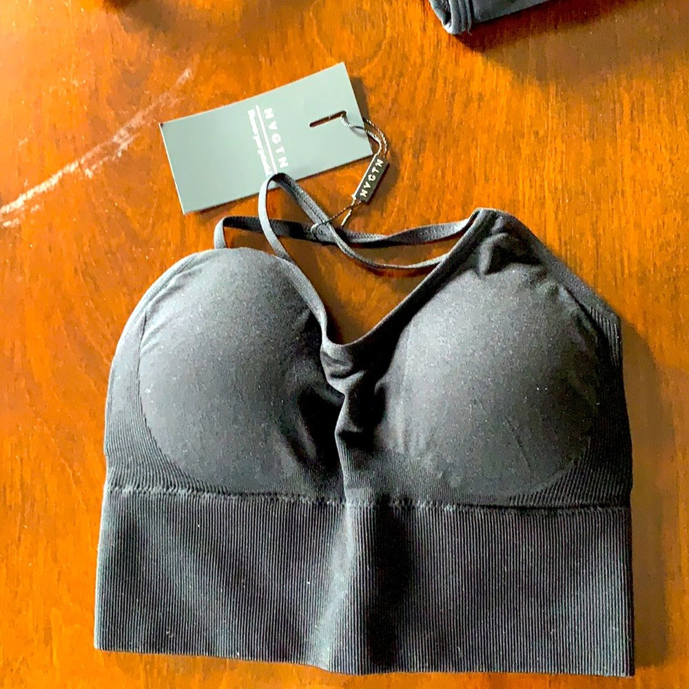 Black Flourish Seamless Bra
